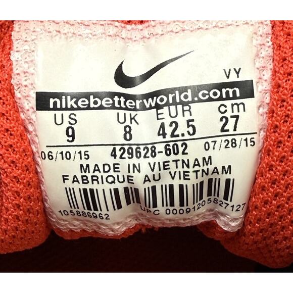 Nike Air Waffle Trainer Red Suede Leather Casual Sneaker Men’s Size 9 - Picture 11 of 11